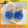 Non-slip vacation beach shoes women's summer wear 2025 summer new fashion platform flip-flops flower slippers women