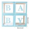 Set of 4 Baby Boxes with Letters Wedding Birthday Party Decoration Photo Props