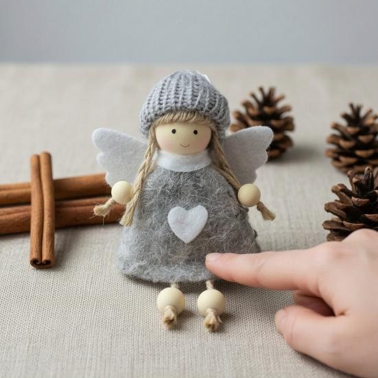 Angel Doll Pendants Plush Ornaments, Christmas Fairy Girl Hanging Pendant for Decorative Garlands Tree Home Decor, Party, New Year, Birthday