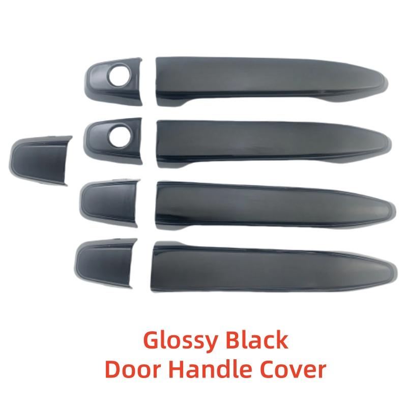 Car Accessories Gloss Black Carbon Door Handle Cover Trim Paste Style For Lexus GX470 2003 2004 2005 2006 2007 2008 2009