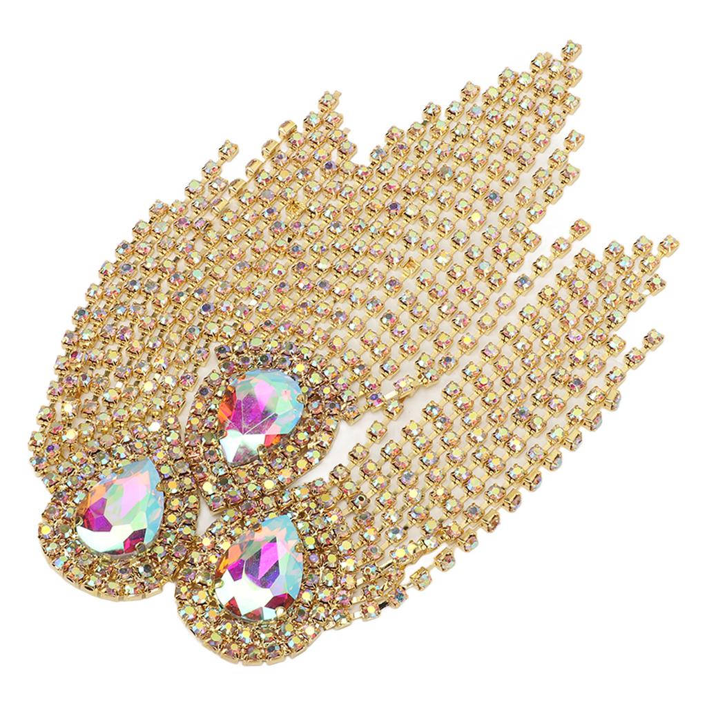 Strass Quaste Schulter Epaulette Dekorative Schulterklappe Abzeichen DIY Exquisite Quasten Epaulette für Party Golden