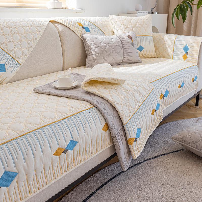 

Подушка для дивана, простота четырех сезонов, современный нескользящий универсальный чехол для дивана, подушка в скандинавском стиле, тканевый чехол на спинку, утолщенный чехол для полотенца 110*180cm