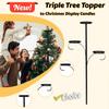 Black Triple Tree Topper Candle Holder Metal Triple Tree Topper Stand To Christmas Display Candles or Party Decor Hotel Festival