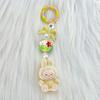 Bubble Mart Cute Bead Mobile Chain Pendant Slippers Sitting Posture SP Hand Drawn Bead Pendant Hanging Decoration Bag Hanging