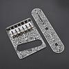 Vintage Carved Pattern Guitar Roller 6-Saddle Bridge and 3-Way Switch Control Plate Set for 6 String Electric Guitars