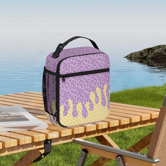 Izolační taška na oběd s vyztuženým uchem Velkokapacitní třívrstvý design Vodotěsná lehká nákupní taška