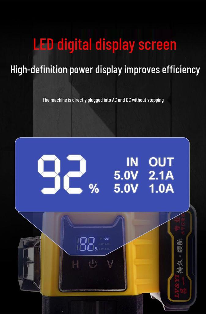 Lv Yi 12-Line Digital Laser Level with High-Precision Purple, Green, Red Light for Outdoor and Indoor Use