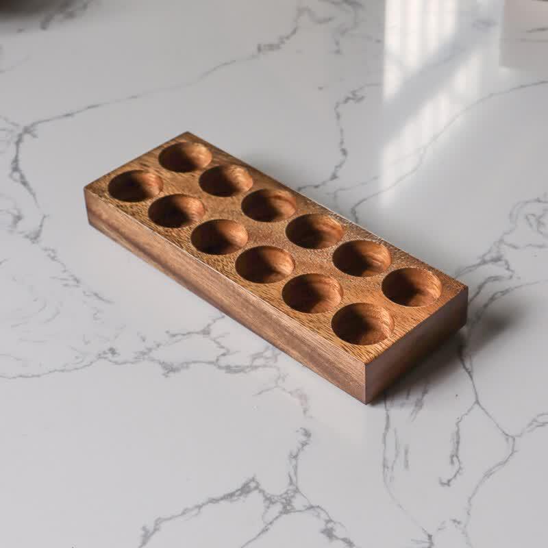 Walnut Wood Coffee Bean Display Rack