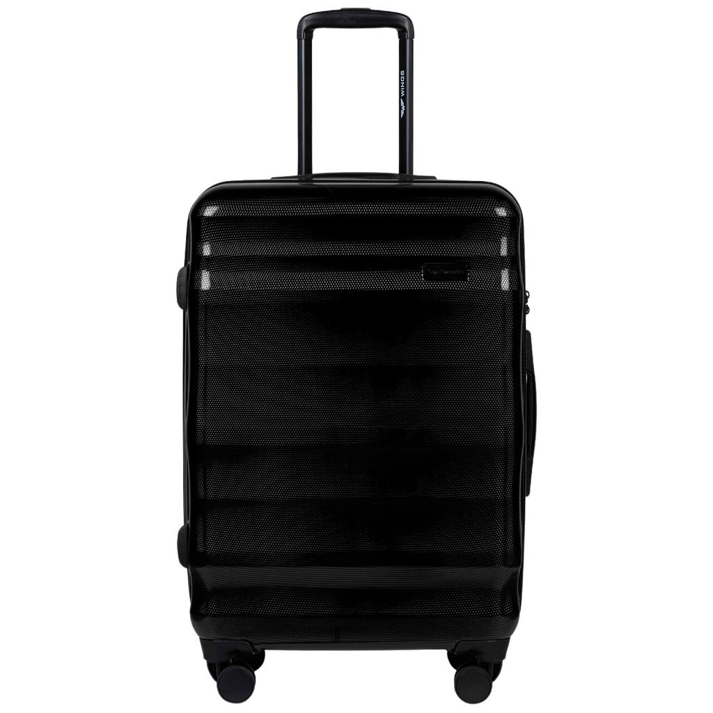Set of 3 Wings Vulture Black Suitcases