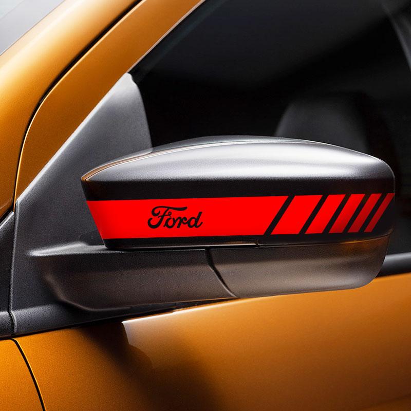 Avtomobilning orqa ko'rinish oynasi yon chizig'i stikeri, Ford Focus Mondeo MK1 MK2 MK4 MK3 Fiesta ST Line Kugo Transit Escape Fusion Explorer uchun avtomobil kuzovi