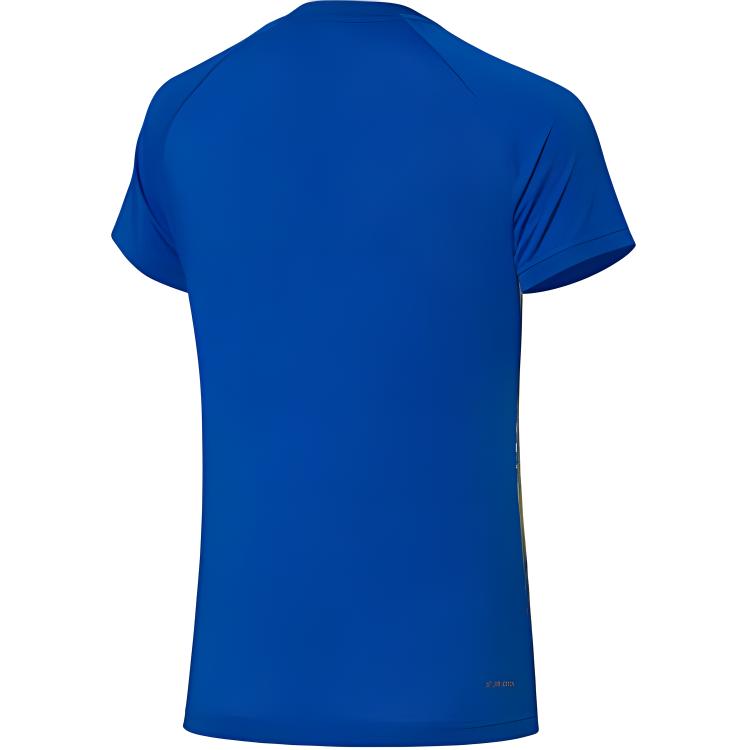 Li-Ning Comfortable Round Neck Short Sleeve T-Shirt Women Tops Crystal-Blue AAYQ074-1