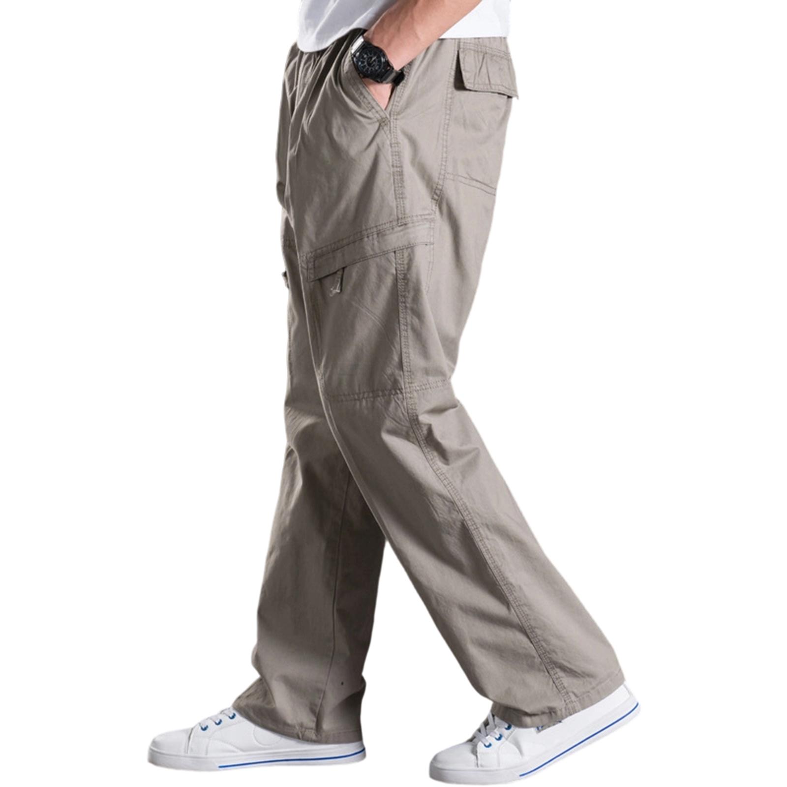 

Мужские уличные спортивные свободные повседневные брюки с несколькими карманами рабочие брюки XXXL хаки