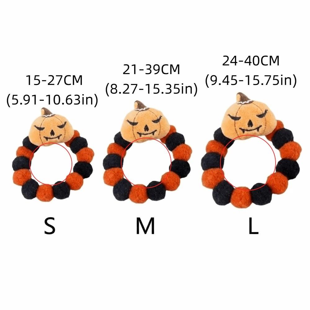 Adjustable Rope Orange Dog Collar Soft Cat Collar Cute Halloween Pet Collar Party