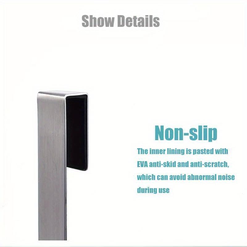 3pcs Stainless Steel Over-the-Door Hooks-Easy Install S-Shape Towel & Bathrobe Hanger for Shower, Bedroom - Durable, Space-Saving Bathroom Accessories