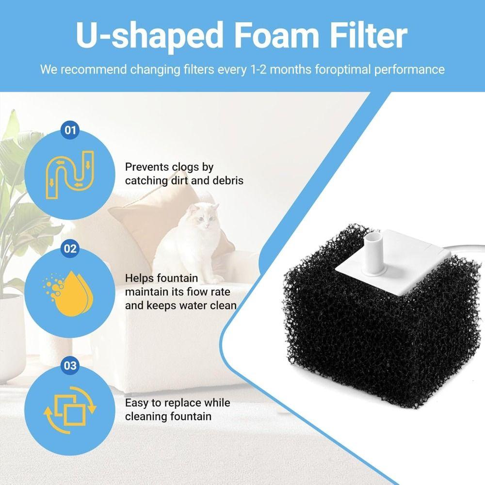 10pcs Multi-Layer Foam Filters Residue Blocking Sponge Filters  Pet Supplies