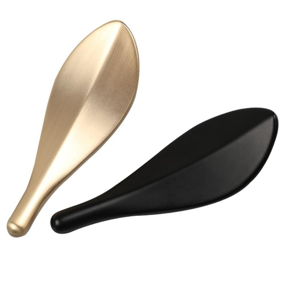 Golden Leaf Design Drawer Pull Handle Loquat Leaf Shape Wardrobe Knob Handle Cabinet Door