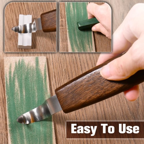 SPEEDWOX Hook Knife, Spoon Carving Tool, Curved Right-Handed Hook, Woodworking Set, Wood Carving Kit with Curved Wood Handle and Stainless Steel, for