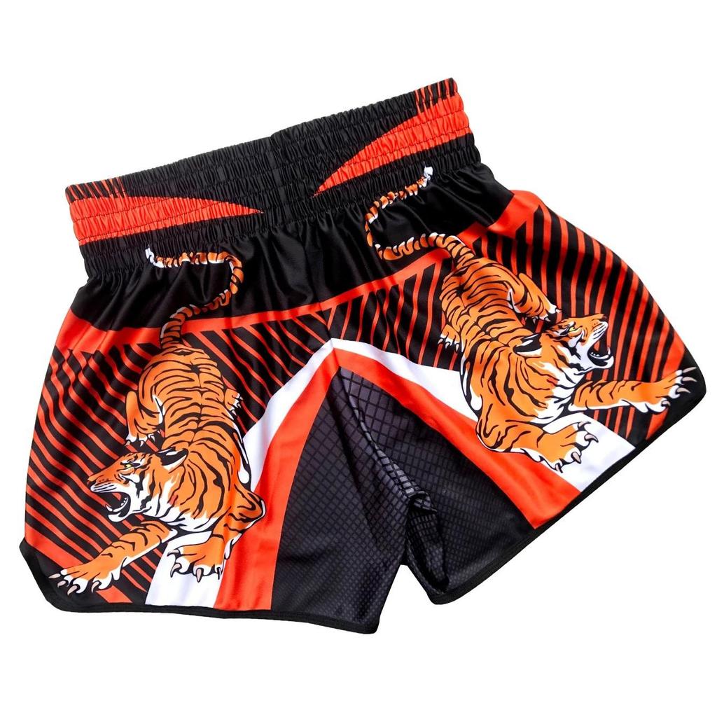 Twin Tiger Muay Thai Kickboxing Boxing MMA UFC Casual Shorts Gym Sport Unisex Men Women Workout Quick Dry Print Elastic High Waist Training