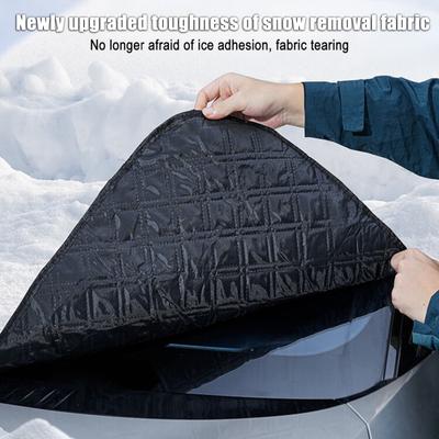Magnetic Windshield Snow Cover Thickened Half-Cover for Frost & Snow Protection Universal Winter Car Windshield Guard for Most Cars SUVs