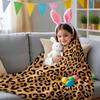 Trendy Leopard Print Blanket Flannel Blanket Throw Blanket Warm Blanket Gift Blanket Adult Sofa Decor