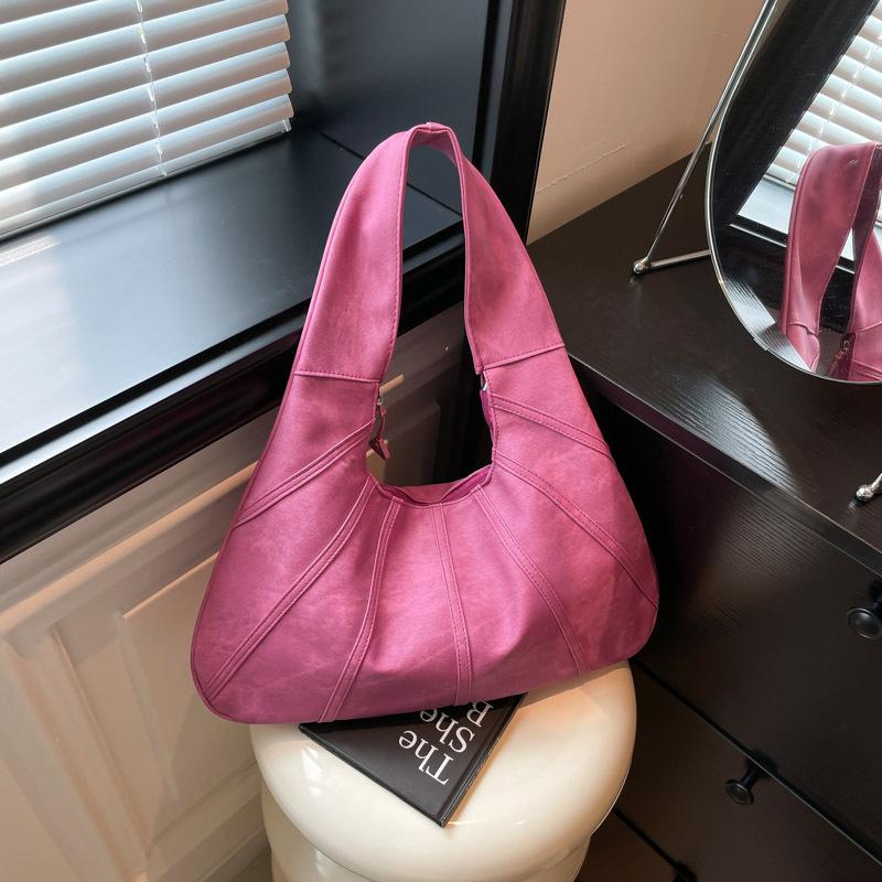 New Retro Bag Large Capacity Fashion Commuter Tote Bag Casual Shoulder Armpit Bag Handbag Women
