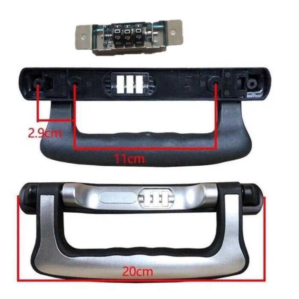 Durable Black Silver Luggage Box Handle Replacement Plastic Suitcase Case Handle Accessories Repair Luggage Carrying Handle