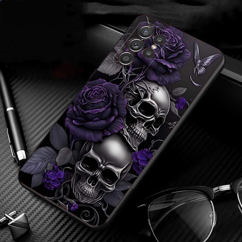 Phone Case For Samsung Galaxy S25 S24 S23 S22 S21 Ultra S24 S23 S22 S21 S25 Plus S24 S25 FE Skull