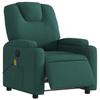VidaXL Fauteuil de massage inclinable électrique Vert foncé Tissu 3204362