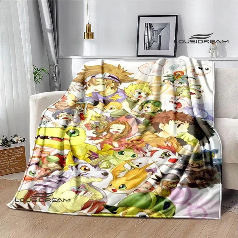 Digimon Cartoon Printed Blanket Flannel Warm Blankets Soft and Comfortable Blanket Bed Linings Cubre Cama Birthday Gift