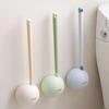 Golf Design Toilet Brush with Base Wall Hanging 360 Degree Cleaning Bathroom Cleaning Brush Double-Sided Brush Flexible Rubber
