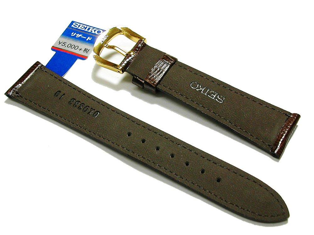 Seiko Replacement Strap Lizard with Stitching DX08 (Genuine) [Men's & Women's Watches]