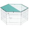 Faltbarer Draht-Hunde- und Welpenauslauf Ø120x60 cm mit wasserdichter Polyesterabdeckung