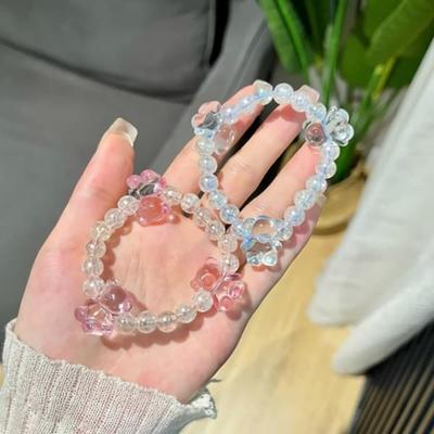 Women's Beard Transparent Beaded Hair Band Hair Ring Bracelet
