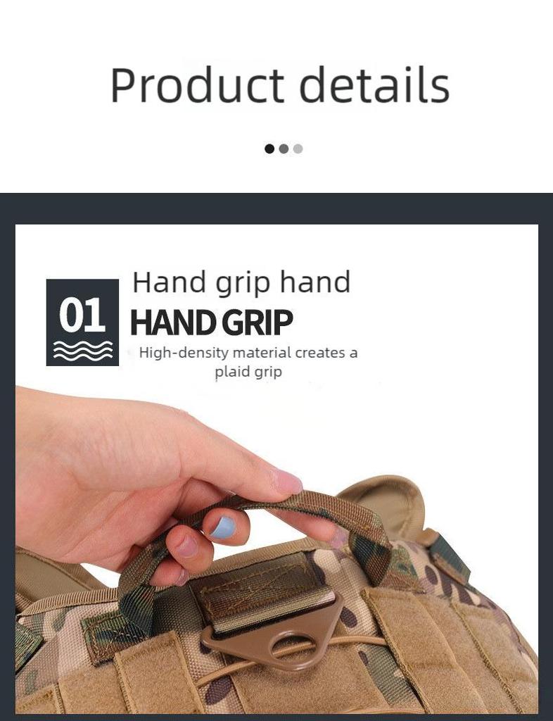 Outdoor Tactical Dog Harness with Leash, Vest & Clothing - Nylon Military Training Gear