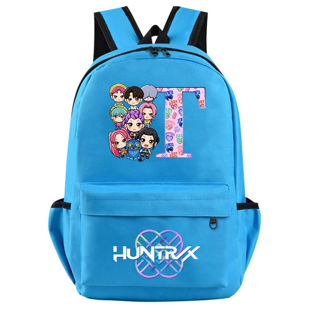 26 English Letter Kpop Demon Hunters Printed Backpack for Teenager Student Girl Boy Bookbag Schoolbag Women Large Capacity Travel Bag Kid Gift Rucksak