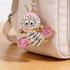 Sparkling Rhinestone Bee Keychain Cute Animal Key Ring Bag Charm with Lobster Clasp for Handbag Purse Wallet