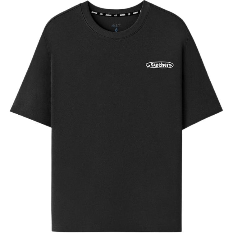 Skechers Knit Pullover Round Neck Loose Short Sleeve T-Shirt Unisex Tops L226U021-0018 S