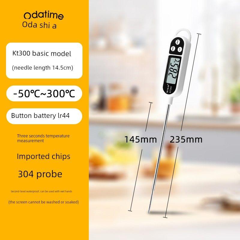

Oushi Extended 50cm Probe-Type Food Center Thermometer Oil Temperature Meter Industrial Soil Freezing Water Thermometer Kt300 [Needle Length 14.5cm] + Level 2 Waterproof