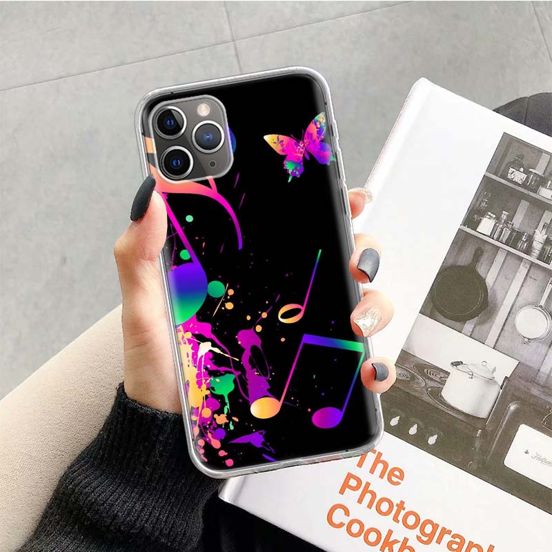 old musical note Music Phone Case For Apple iPhone 17 Air 16 15 Plus 14 + 13 Mini 12 11 Pro Max 7 8 SE 16Max Soft Shell Cover Co