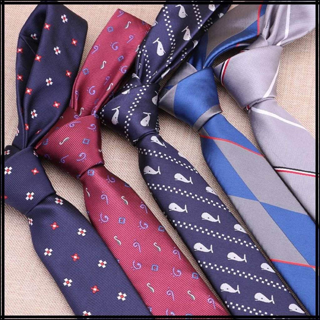 [White Fang] Casual Tie Collection Polyester Stylish Men's NC132 (Red)