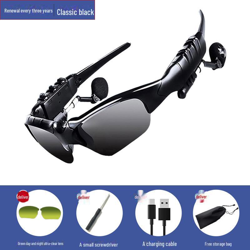 Bluetooth Smart Sunglasses: Wireless Music, Calls & Navigation, Polarized for Day/Night. Perfect for Driving!