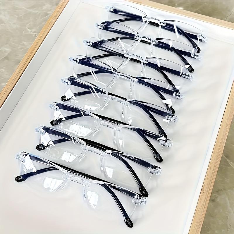 8pcs Simple and Fashionable Unframed Reading Glasses for Men and Women Ultra-lightweight and Anti-blue Light Combination Pack