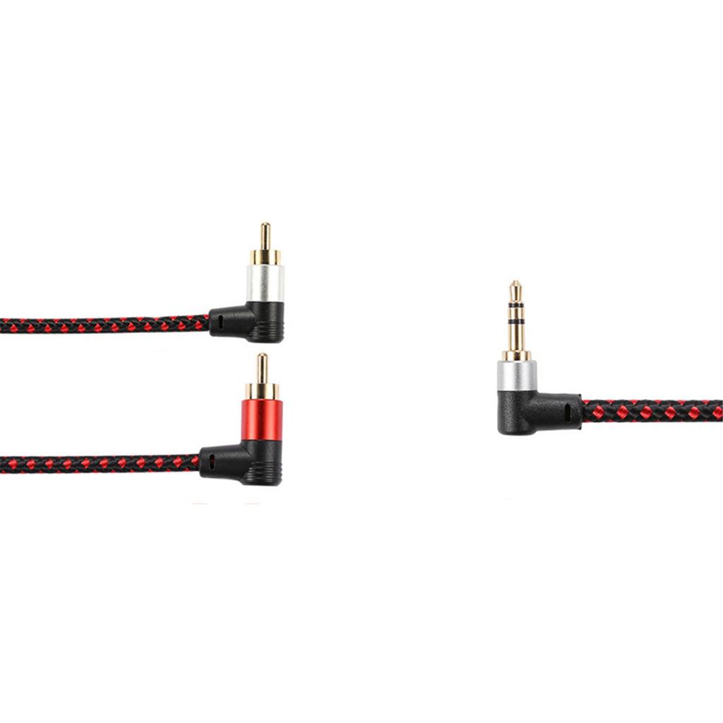 3.5mm RCA Male Connector Jacks Stereo Cable Y Plug to 2 RCA Male Adapter 3.5 Music Socket Connector to Headphone