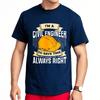 Workout Unisex Crew Neck Tshirt Brand Im A Civil Engineer To Save Time Always Right Everyday Unisex Tees Male Tshirt Brand