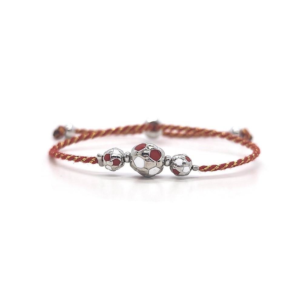 Adjustable Cord Football Beaded Bracelet Beaded Link Chain Fan Souvenir Jewelry D