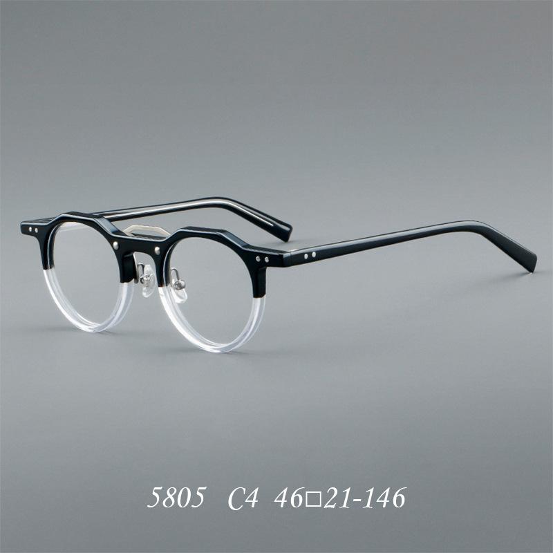 Blue Light Filter Reading Glasses Men Luxury Designer Small Oval Green Ultralight Acetate Frames Okulary
