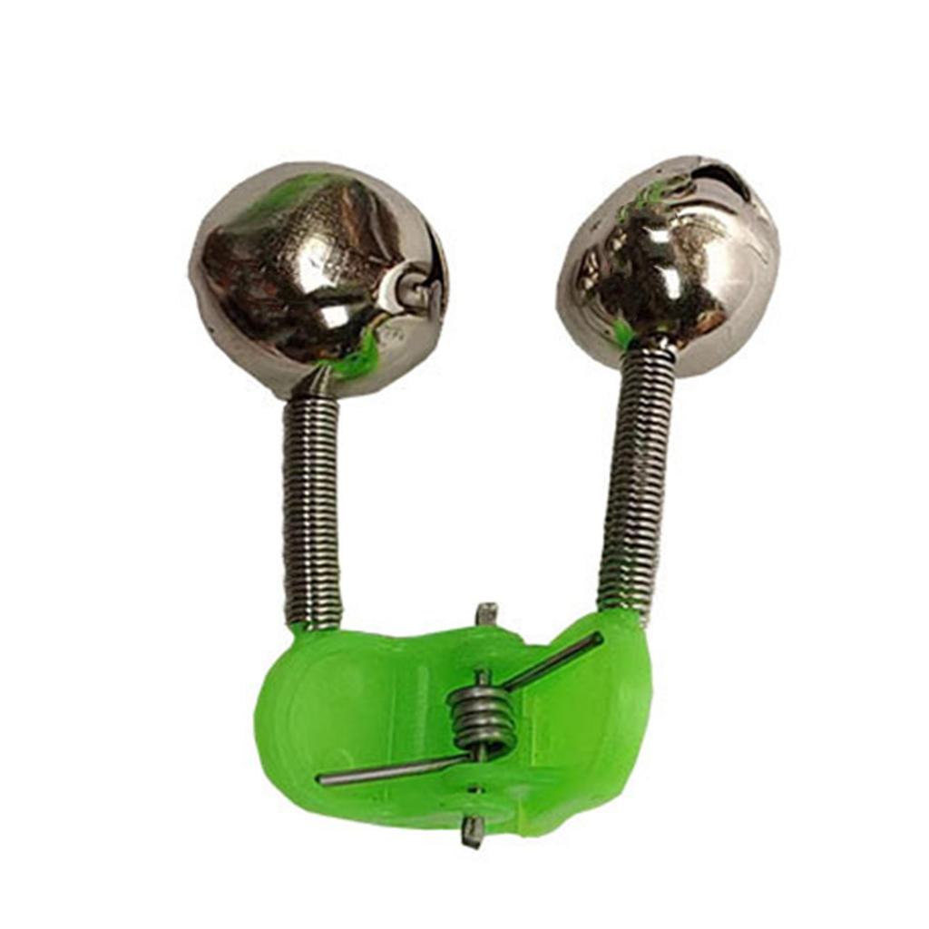 100Pcs Loud Alarm Fishing Rod Indicator Alarm Fishing Rod Bell Rod Clamp Twin Bells Outdoor Fishing Accessories Tools