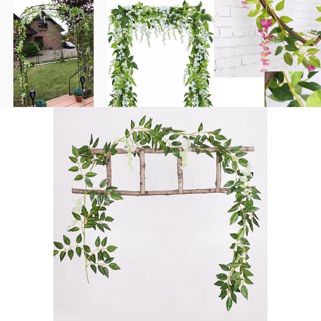 Exquisite 2x Artificial Wisteria Flower Vine Ideal For Elegant Indoor And Outdoor Decoration