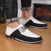 Men S British Style Comfortable Large Size Casual Fashion Leather Daily Shoes