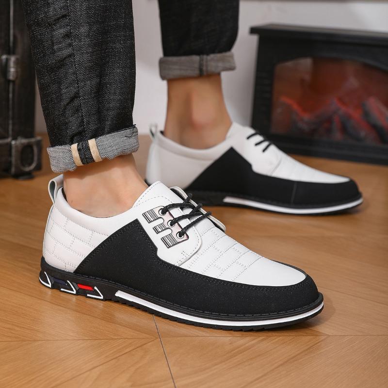 Men S British Style Comfortable Large Size Casual Fashion Leather Daily Shoes